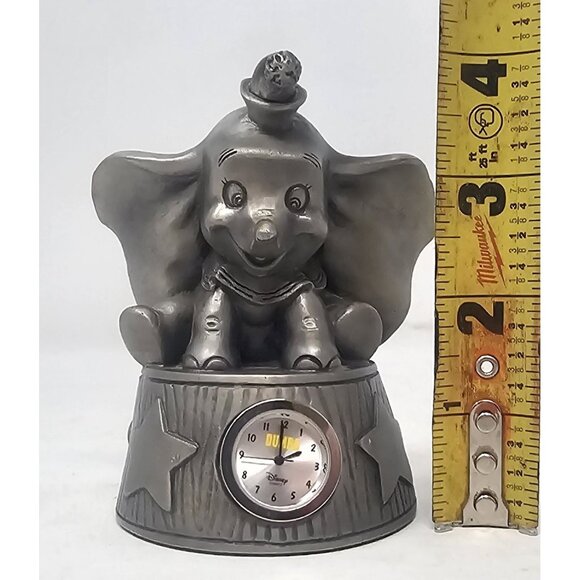 Disney Dumbo Limited Edition Pewter Clock Figure Quartz #412/5000 Malaysia WORKS - Picture 10 of 16
